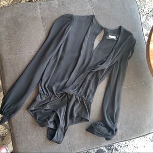 Reformation deep v body suit